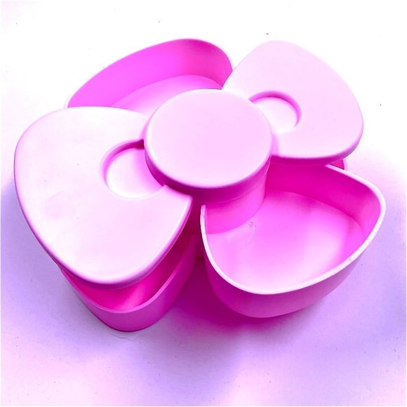 HELLO KITTY ORGANIZER SPINNER JEWELRY BOX 2 LEVELS PINK - Picture 3 of 3